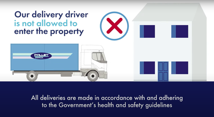 Illustration of residential pallet delivery